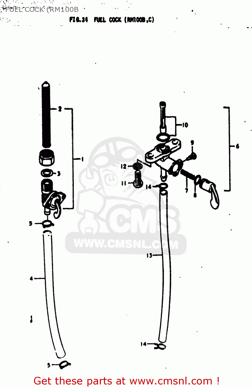 FUEL COCK (RM100B RM100 1976 (A) USA (E03)
