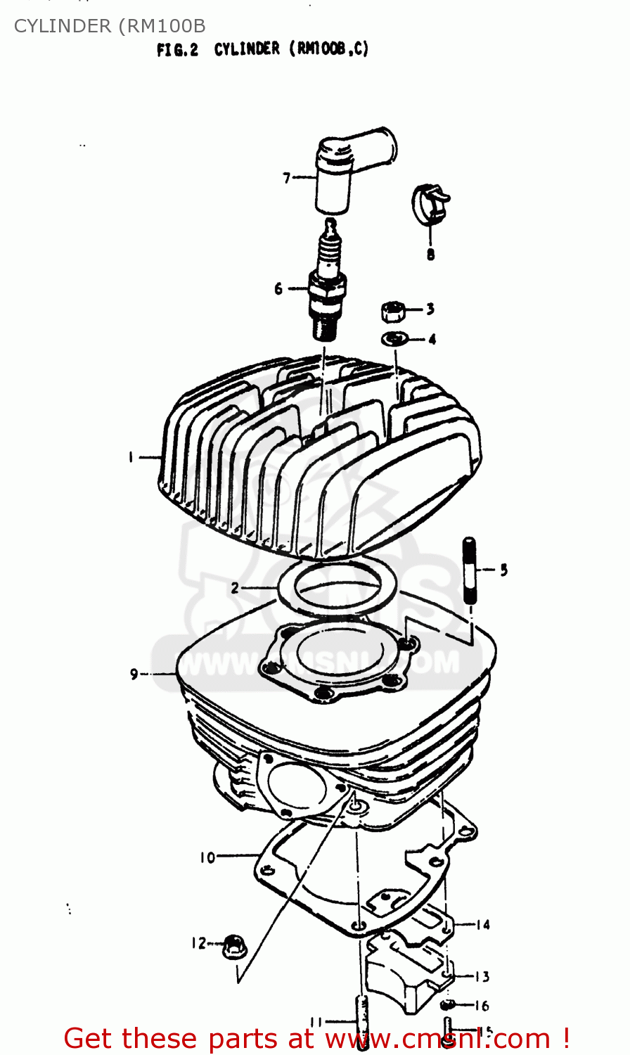 CYLINDER (RM100B RM100 1977 (B) USA (E03)