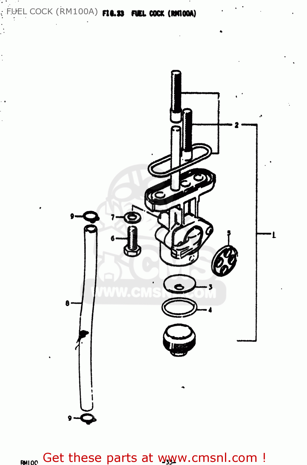 FUEL COCK (RM100A) RM100 1977 (B) USA (E03)