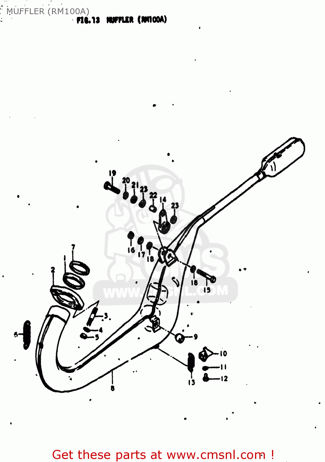 MUFFLER (RM100A) RM100 1977 (B) USA (E03)