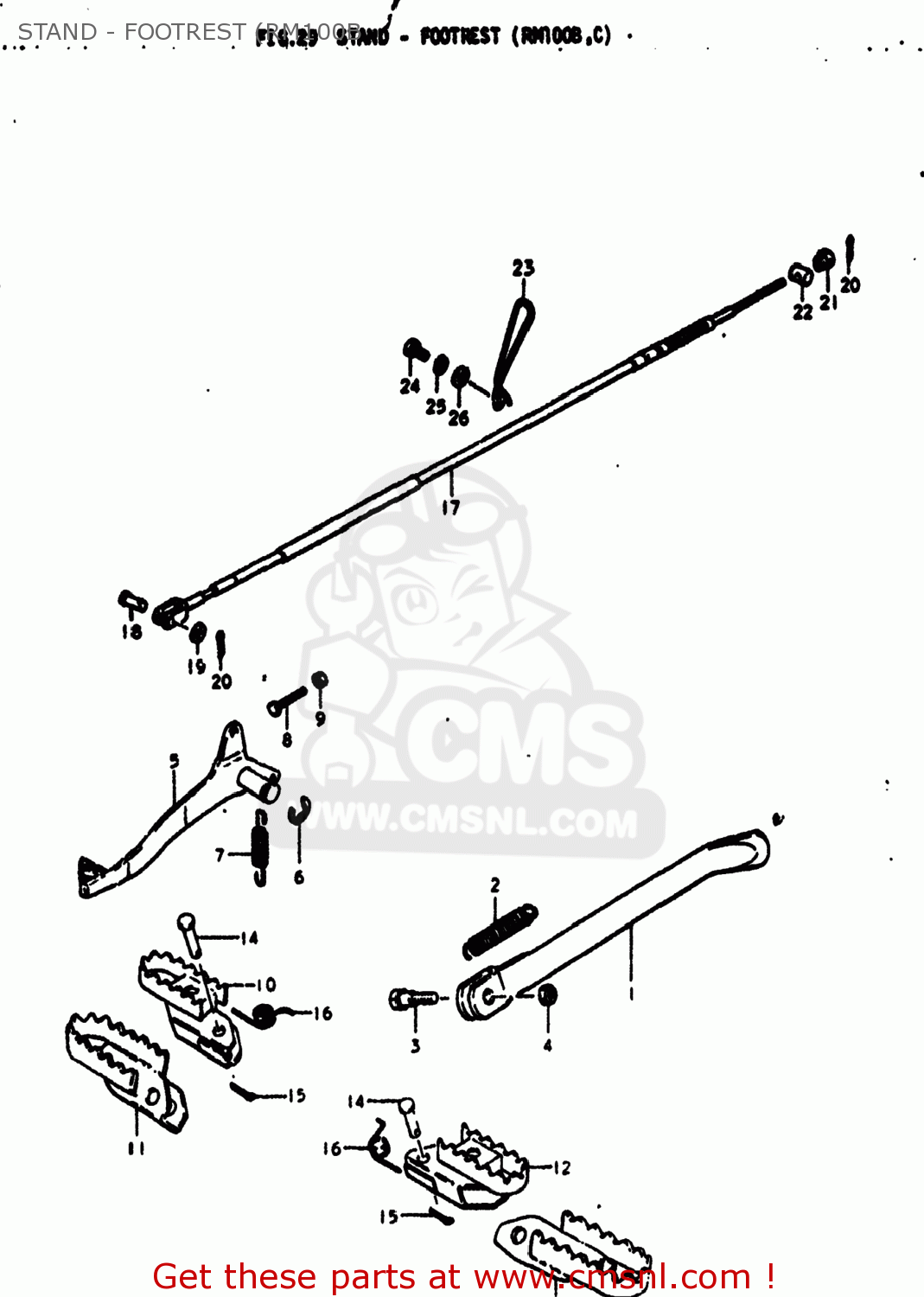STAND - FOOTREST (RM100B RM100 1977 (B) USA (E03)