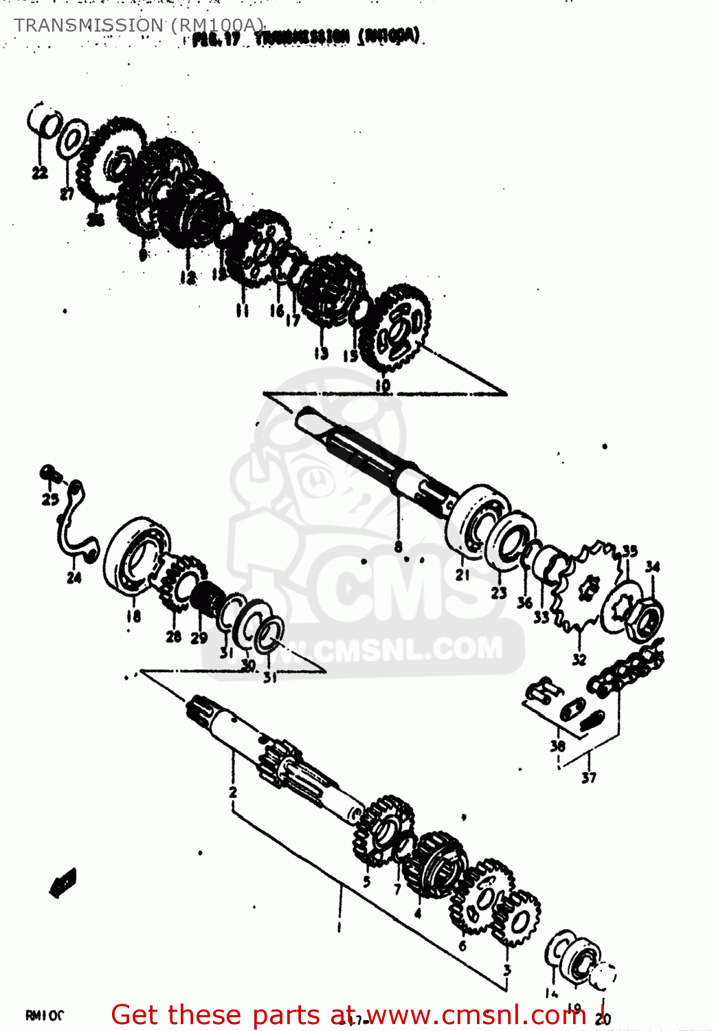 TRANSMISSION (RM100A) RM100 1977 (B) USA (E03)