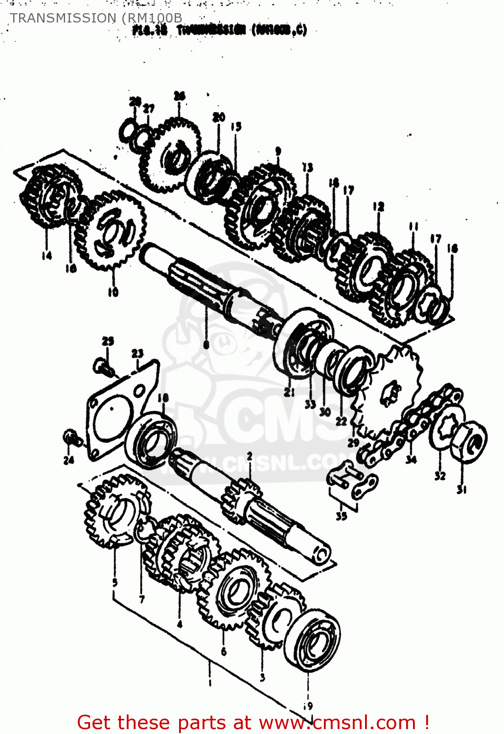 TRANSMISSION (RM100B RM100 1977 (B) USA (E03)