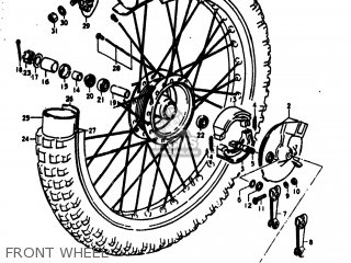 FRONT WHEEL - RM100 1977 (B) USA (E03)