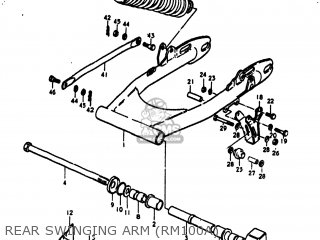 REAR SWINGING ARM (RM100A) - RM100 1977 (B) USA (E03)