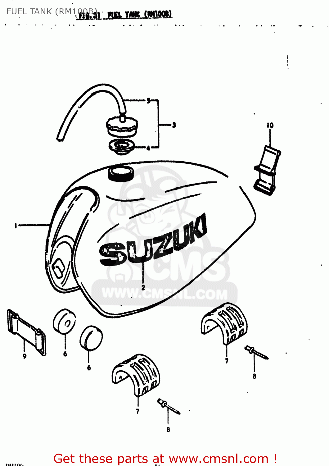 FUEL TANK (RM100B) RM100 1978 (C) USA (E03)