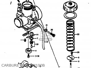 CARBURETOR (RM100B - RM100 1978 (C) USA (E03)