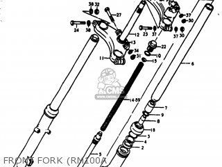 FRONT FORK (RM100A - RM100 1978 (C) USA (E03)