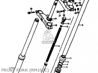 FRONT FORK (RM100C) - RM100 1978 (C) USA (E03)