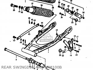 REAR SWINGING ARM (RM100B - RM100 1978 (C) USA (E03)