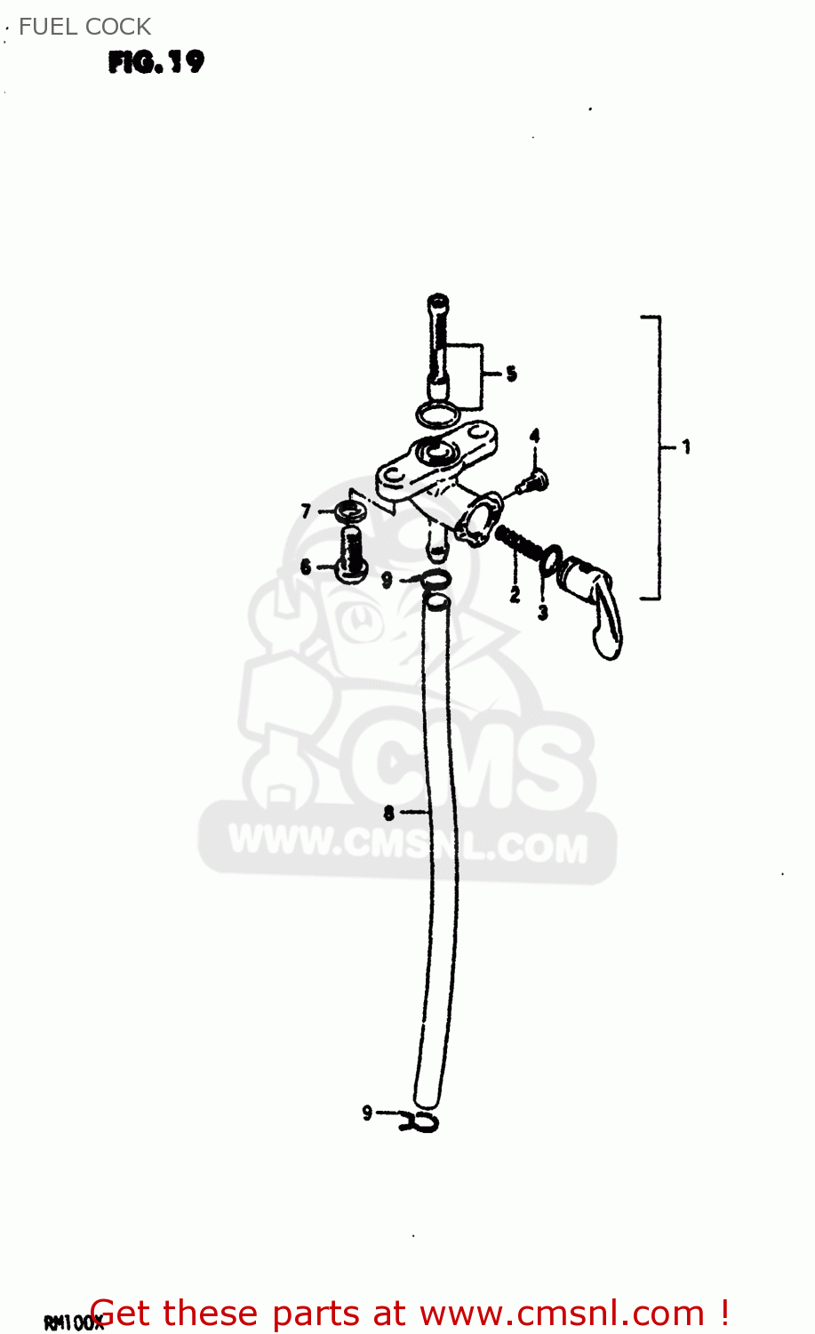 FUEL COCK RM100 1979 (D) USA (E03)