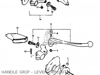 HANDLE GRIP - LEVER (RM100T) - RM100 1979 (D) USA (E03)