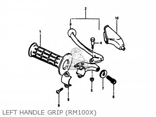 LEFT HANDLE GRIP (RM100X) - RM100 1979 (D) USA (E03)