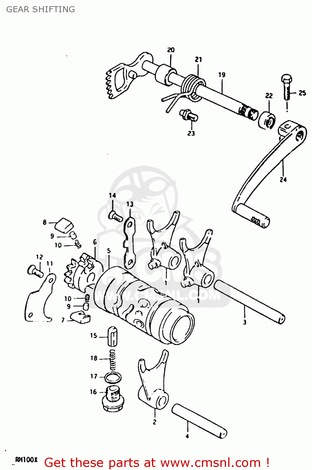 GEAR SHIFTING RM100 1979 (N)