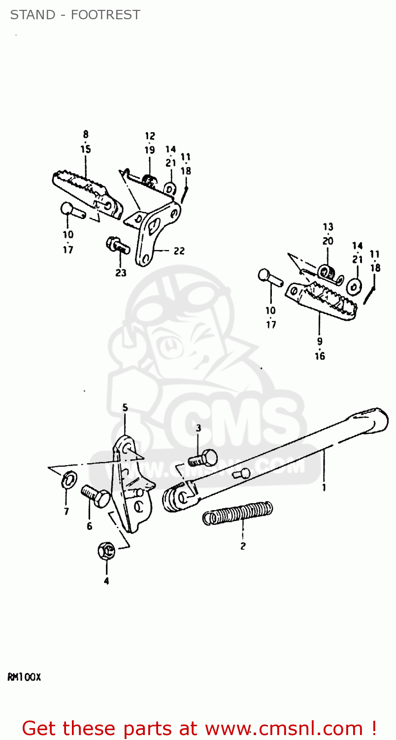 STAND - FOOTREST RM100 1979 (N)