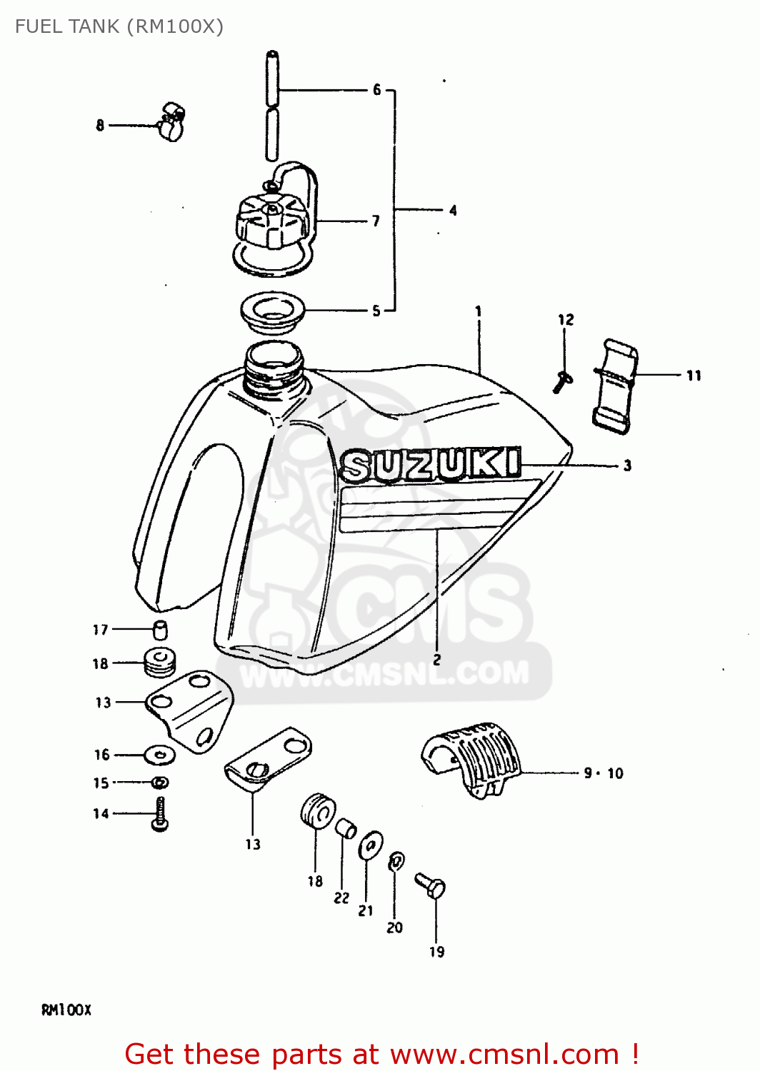 FUEL TANK (RM100X) RM100 1979 (N)