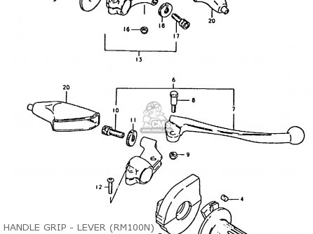 HANDLE GRIP - LEVER (RM100N) - RM100 1979 (N)