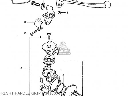 RIGHT HANDLE GRIP (RM100X) - RM100 1979 (N)