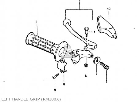 LEFT HANDLE GRIP (RM100X) - RM100 1979 (N)