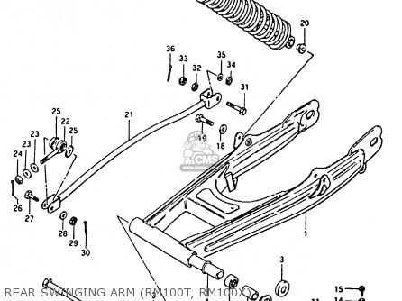 REAR SWINGING ARM (RM100T, RM100X) - RM100 1979 (N)
