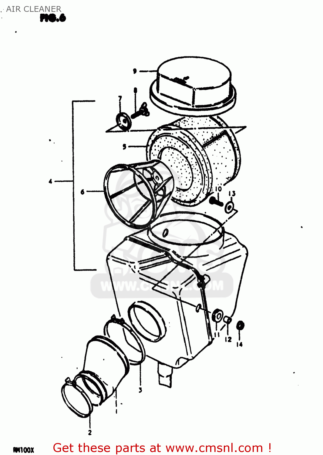 AIR CLEANER RM100 1980 (T) USA (E03)