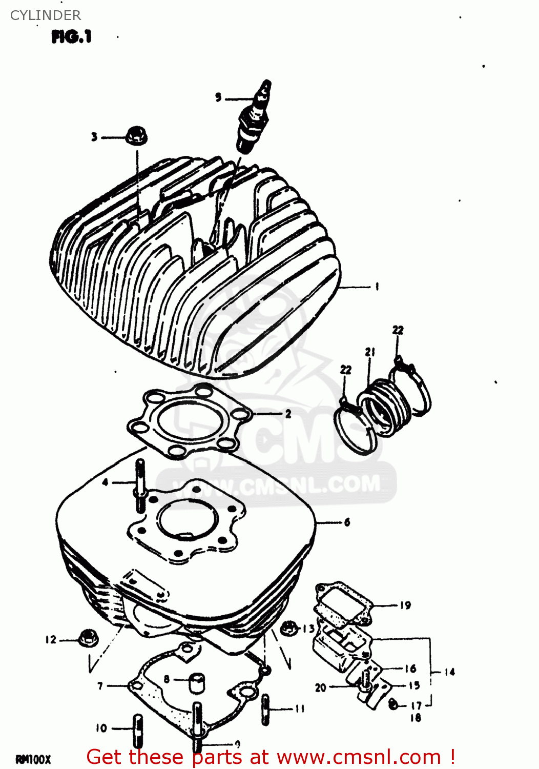 CYLINDER RM100 1980 (T) USA (E03)