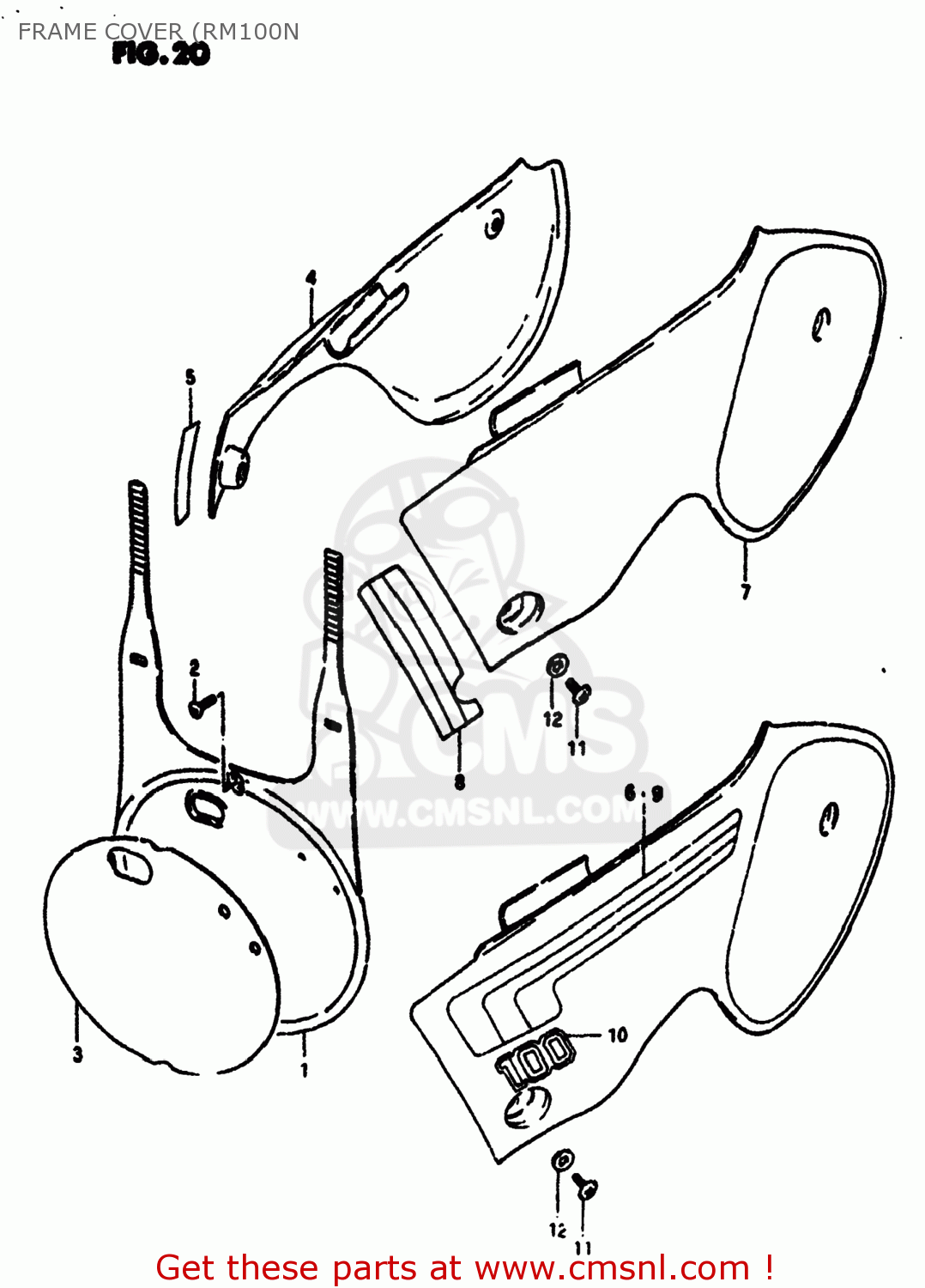 FRAME COVER (RM100N RM100 1980 (T) USA (E03)