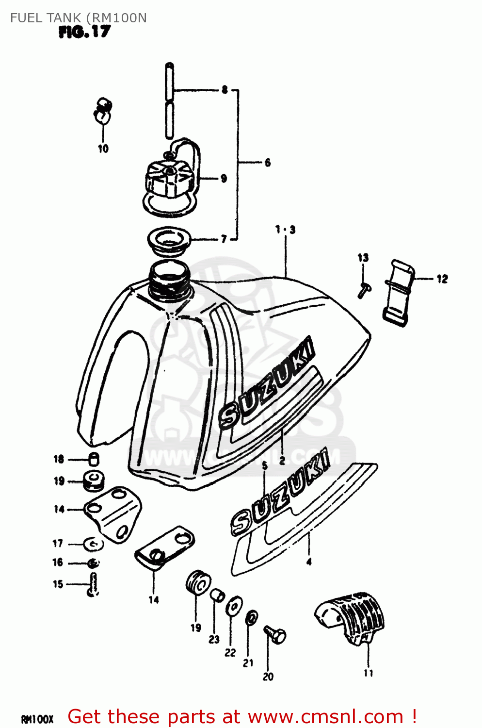 FUEL TANK (RM100N RM100 1980 (T) USA (E03)