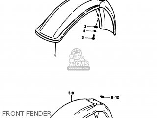 FRONT FENDER - RM100 1980 (T) USA (E03)