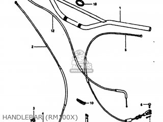 HANDLEBAR (RM100X) - RM100 1980 (T) USA (E03)