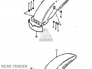 REAR FENDER - RM100 1980 (T) USA (E03)