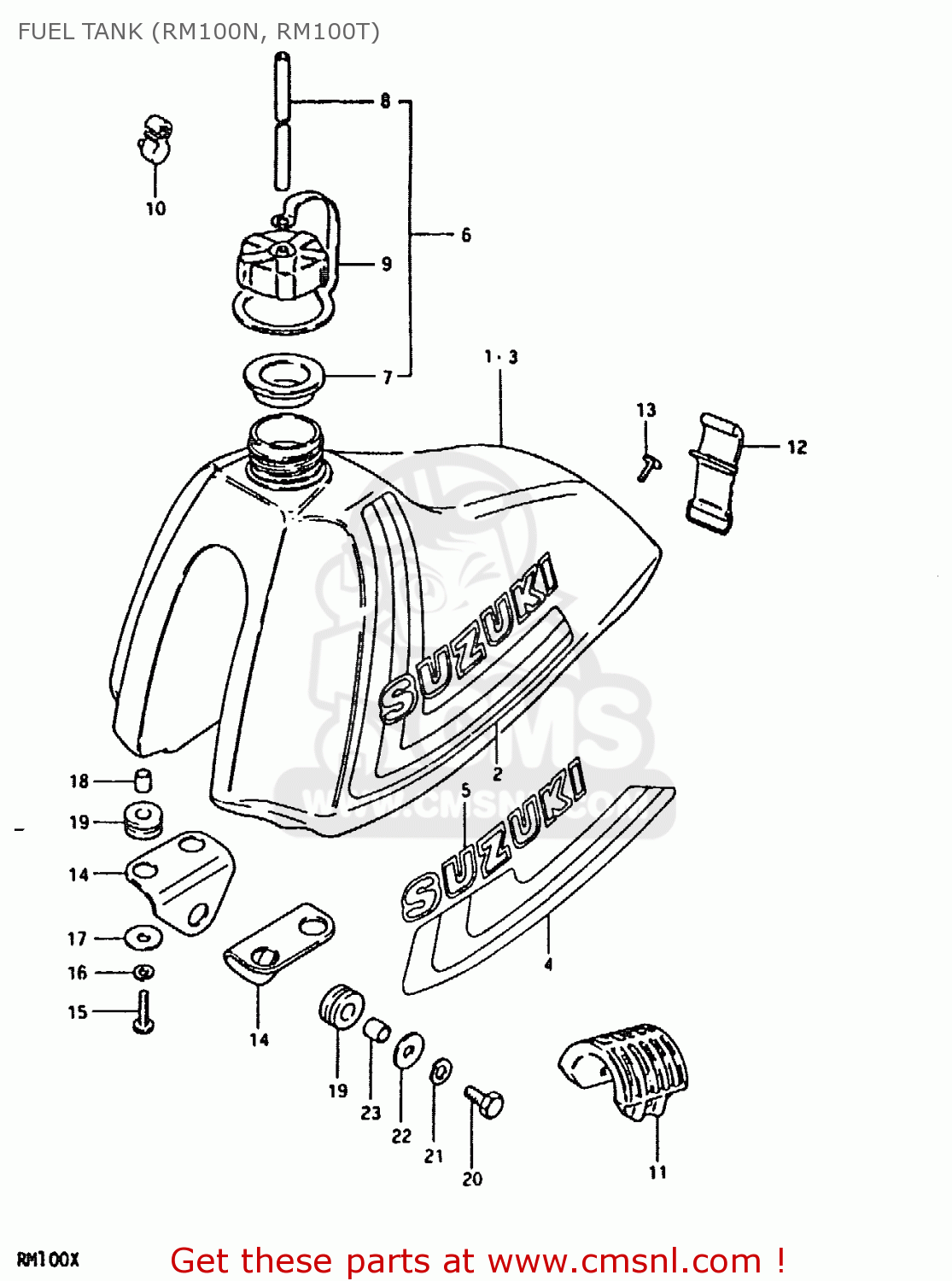 FUEL TANK (RM100N, RM100T) RM100 1980 (T)