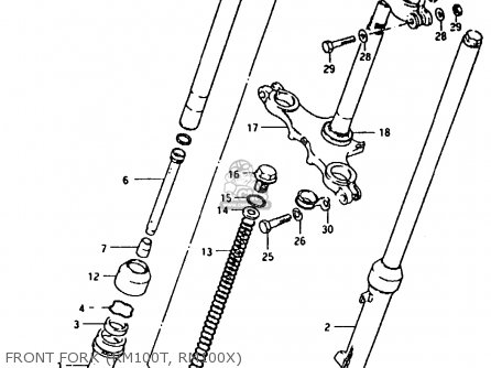 FRONT FORK (RM100T, RM100X) - RM100 1980 (T)