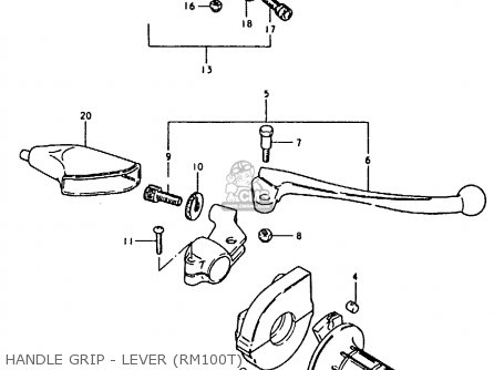 HANDLE GRIP - LEVER (RM100T) - RM100 1980 (T)