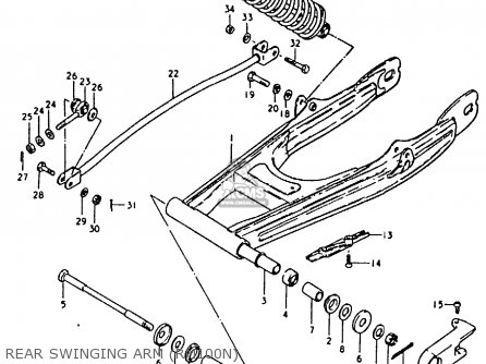 REAR SWINGING ARM (RM100N) - RM100 1980 (T)