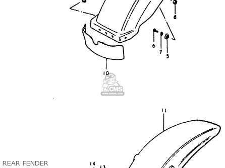 REAR FENDER - RM100 1980 (T)