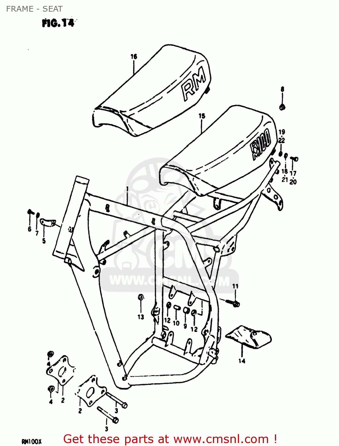 FRAME - SEAT RM100 1981 (X) USA (E03)