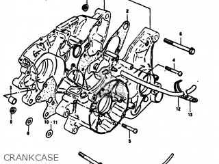 CRANKCASE - RM100 1981 (X) USA (E03)