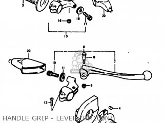 HANDLE GRIP - LEVER (RM100N) - RM100 1981 (X) USA (E03)