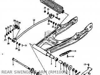 REAR SWINGING ARM (RM100N) - RM100 1981 (X) USA (E03)