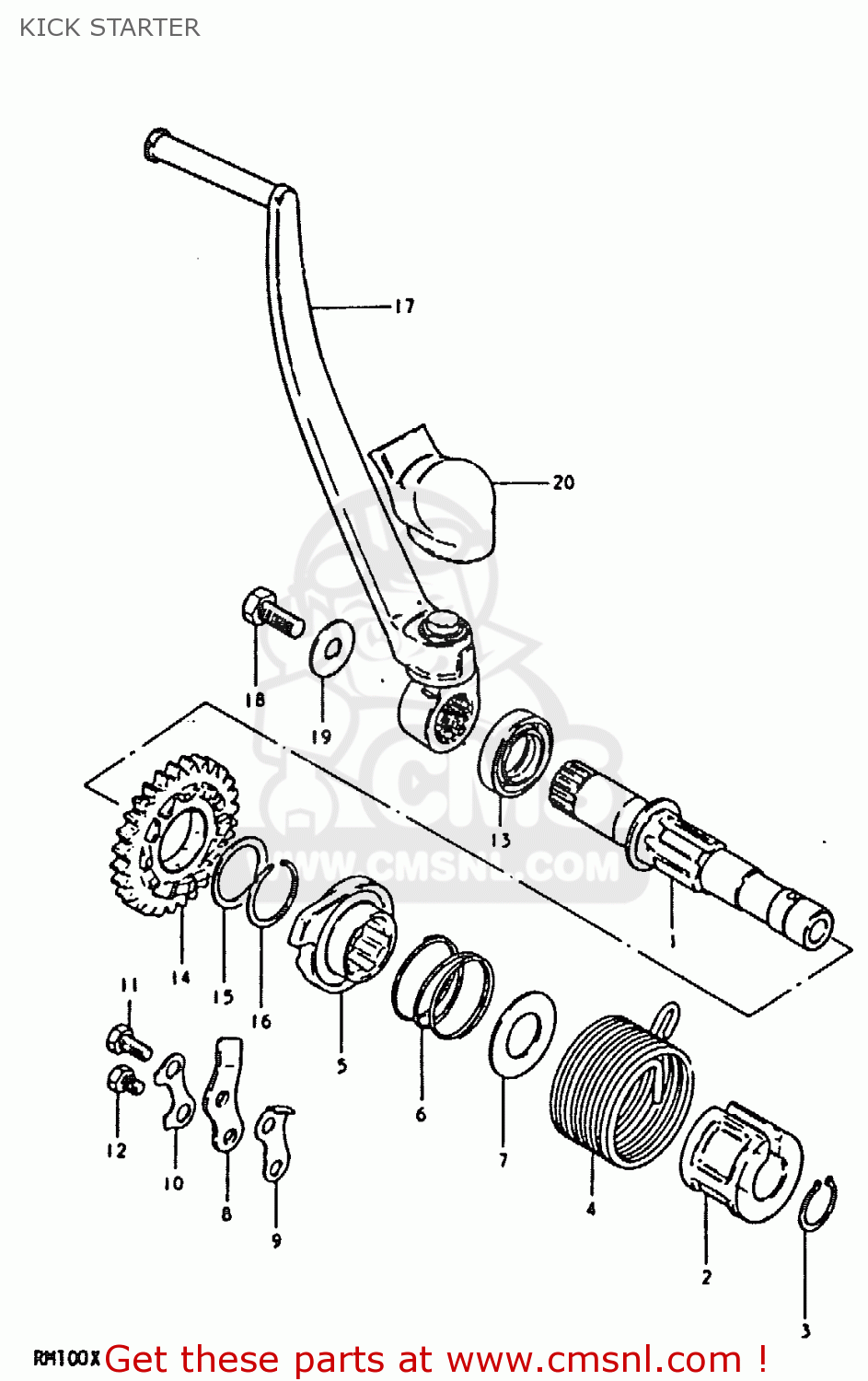 KICK STARTER RM100 1981 (X)