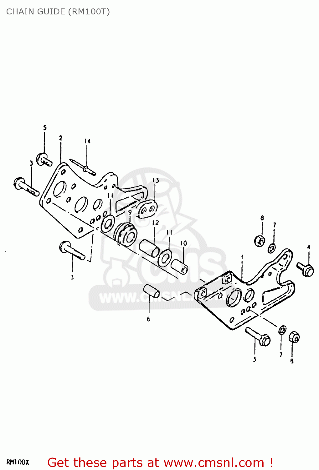 CHAIN GUIDE (RM100T) RM100 1981 (X)