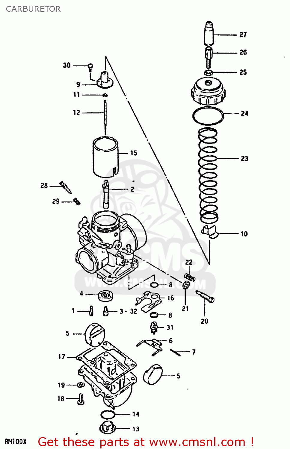 CARBURETOR RM100 1981 (X)