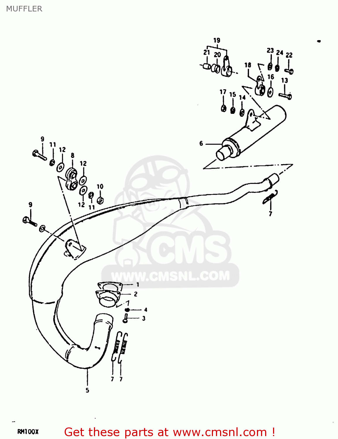 MUFFLER RM100 1981 (X)