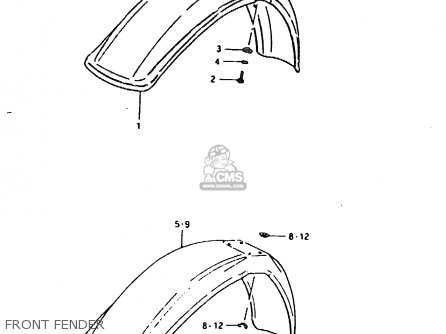 FRONT FENDER - RM100 1981 (X)