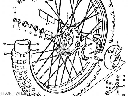 FRONT WHEEL - RM100 1981 (X)