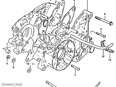 CRANKCASE - RM100 1981 (X)