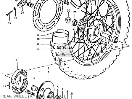 REAR WHEEL (RM100N, RM100T) - RM100 1981 (X)