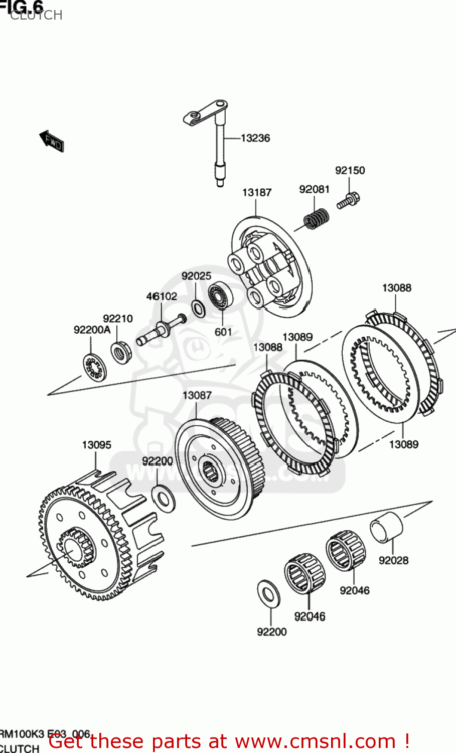 CLUTCH RM100 2003 (K3) USA (E03)