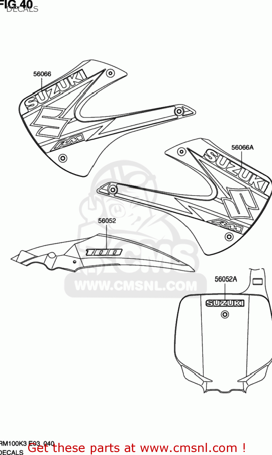 DECALS RM100 2003 (K3) USA (E03)